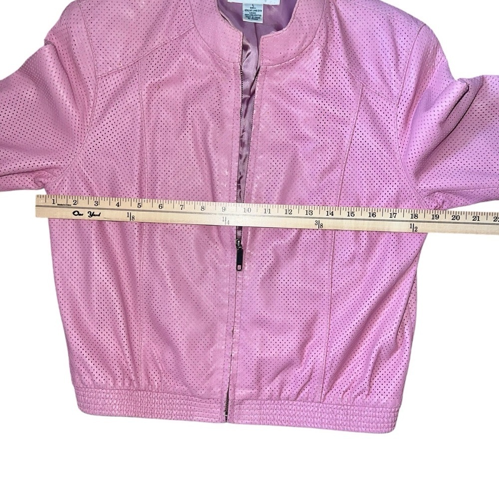 100% Lamb Skin size Large pink jacket - Picture 8 of 11